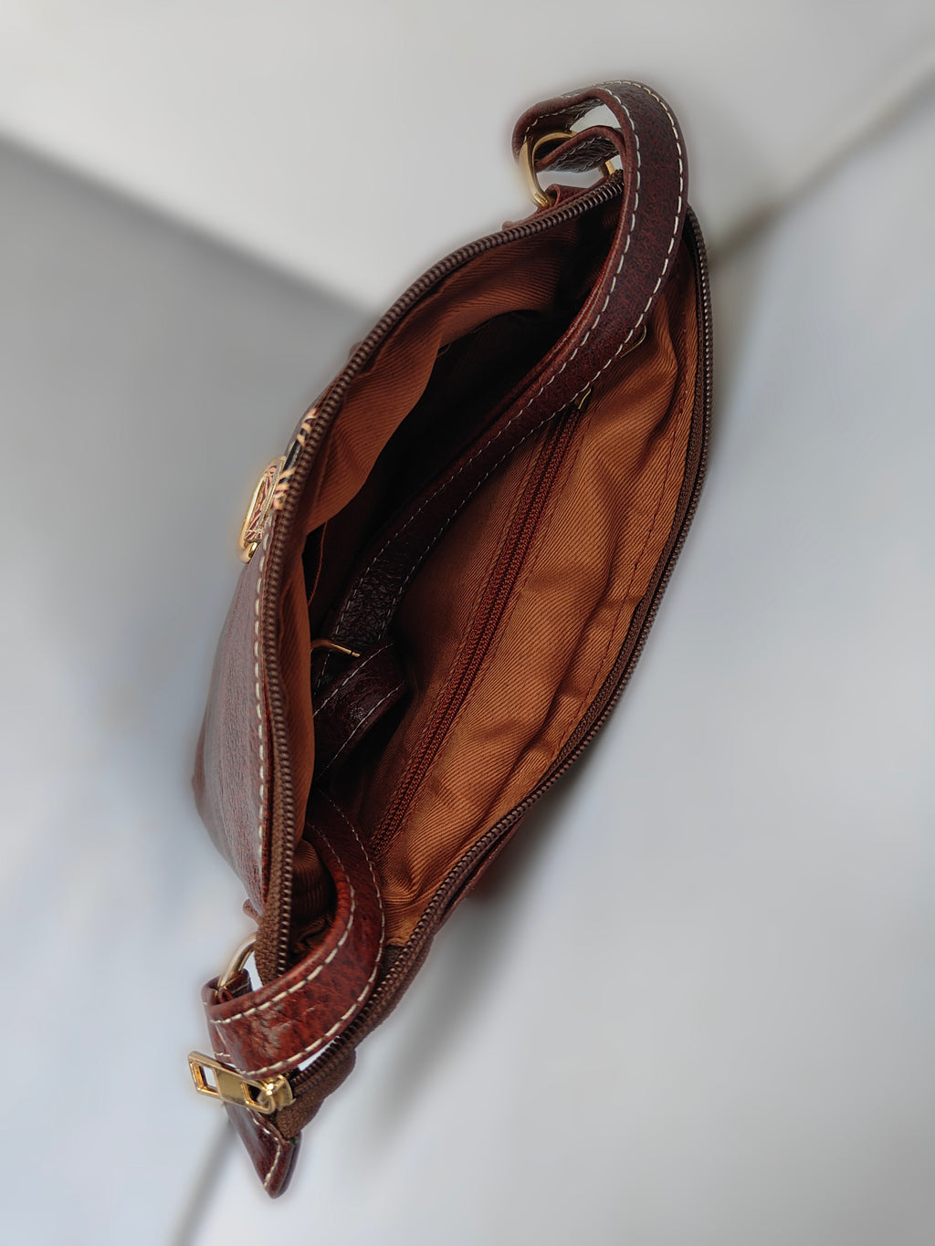 Medium Size Sling Bag Brown