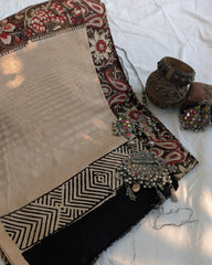 Maheswri Silk Sari with Blouse Piece (Liva Tag Sari)