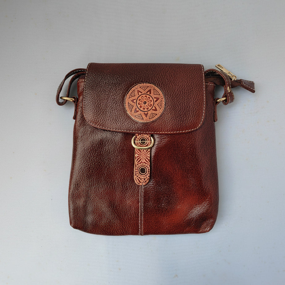 Medium Size Sling Bag Brown