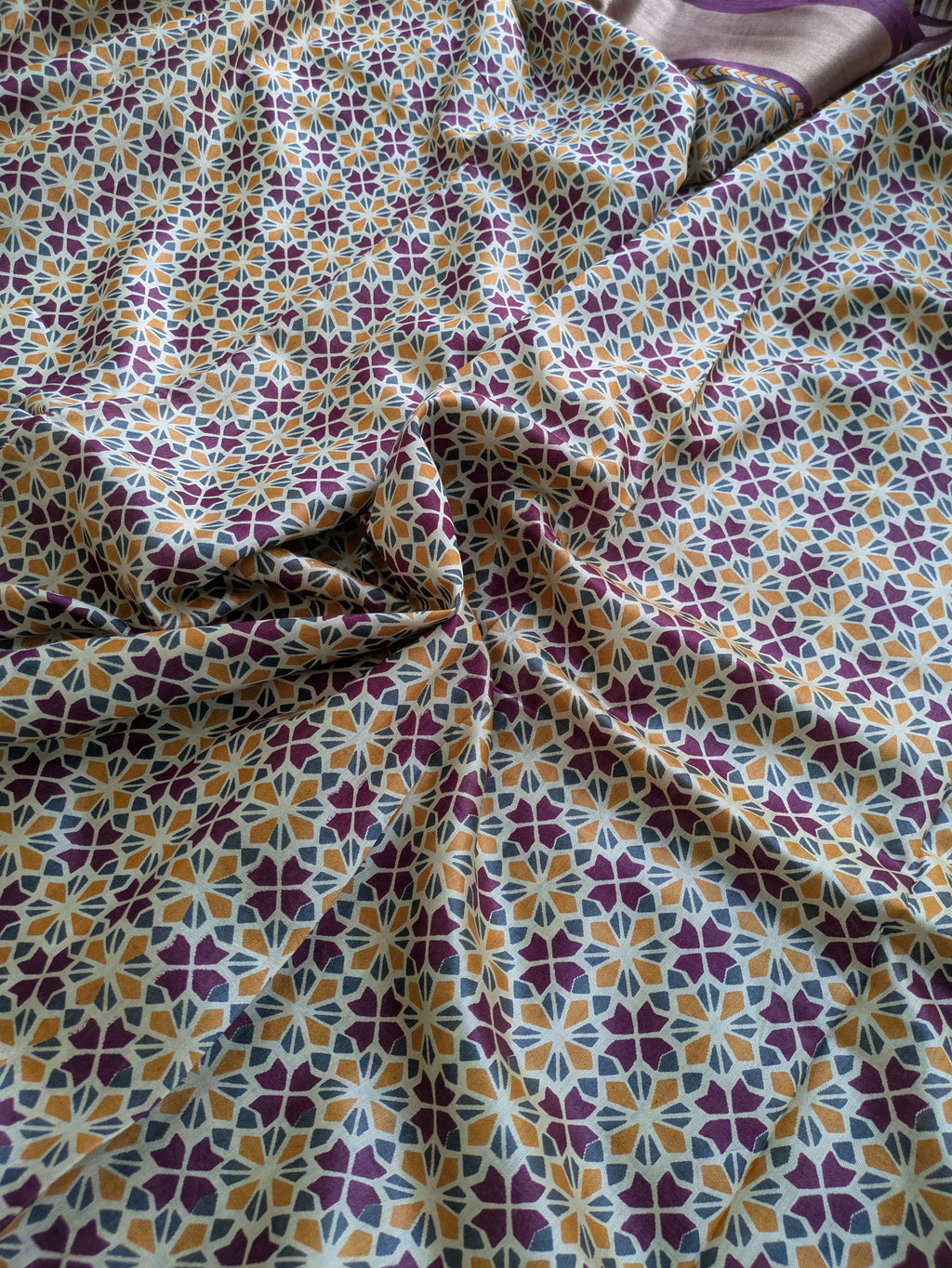 Ajrak Print Sari with Blouse Piece