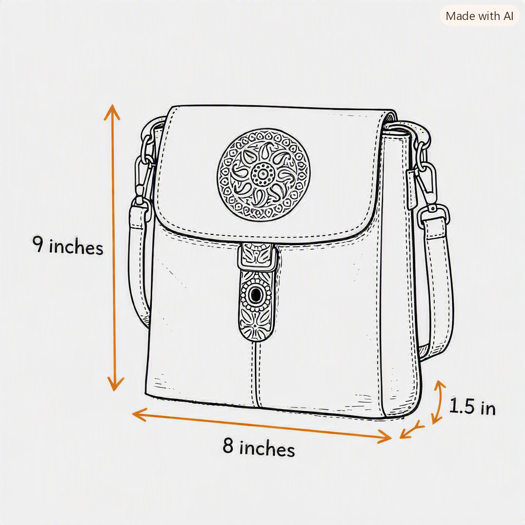 Medium Size Sling Bag Brown