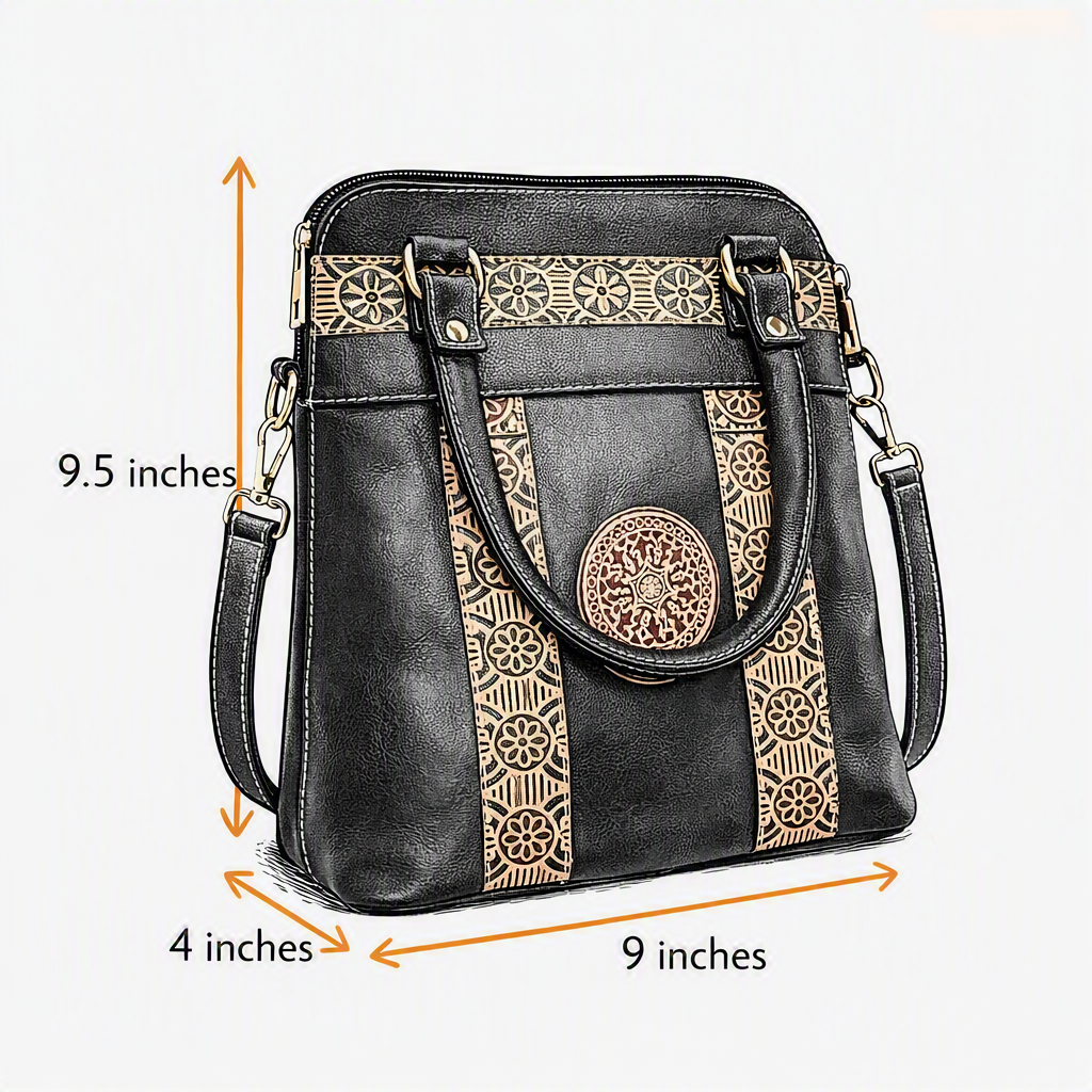 Santiniketan Small Sling Bag Black