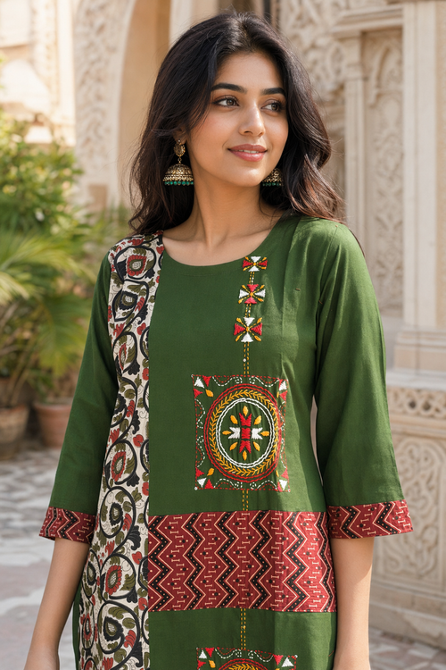 Boutique Kurti Green (NATRANG BRAND)
