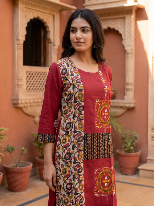 Boutique Kurti Red (NATRANG BRAND)