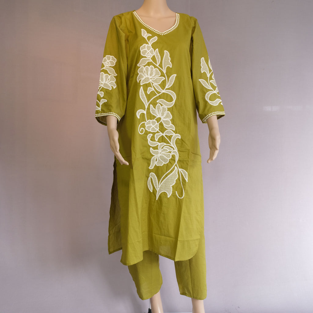 Three Piece Kurti Light Green