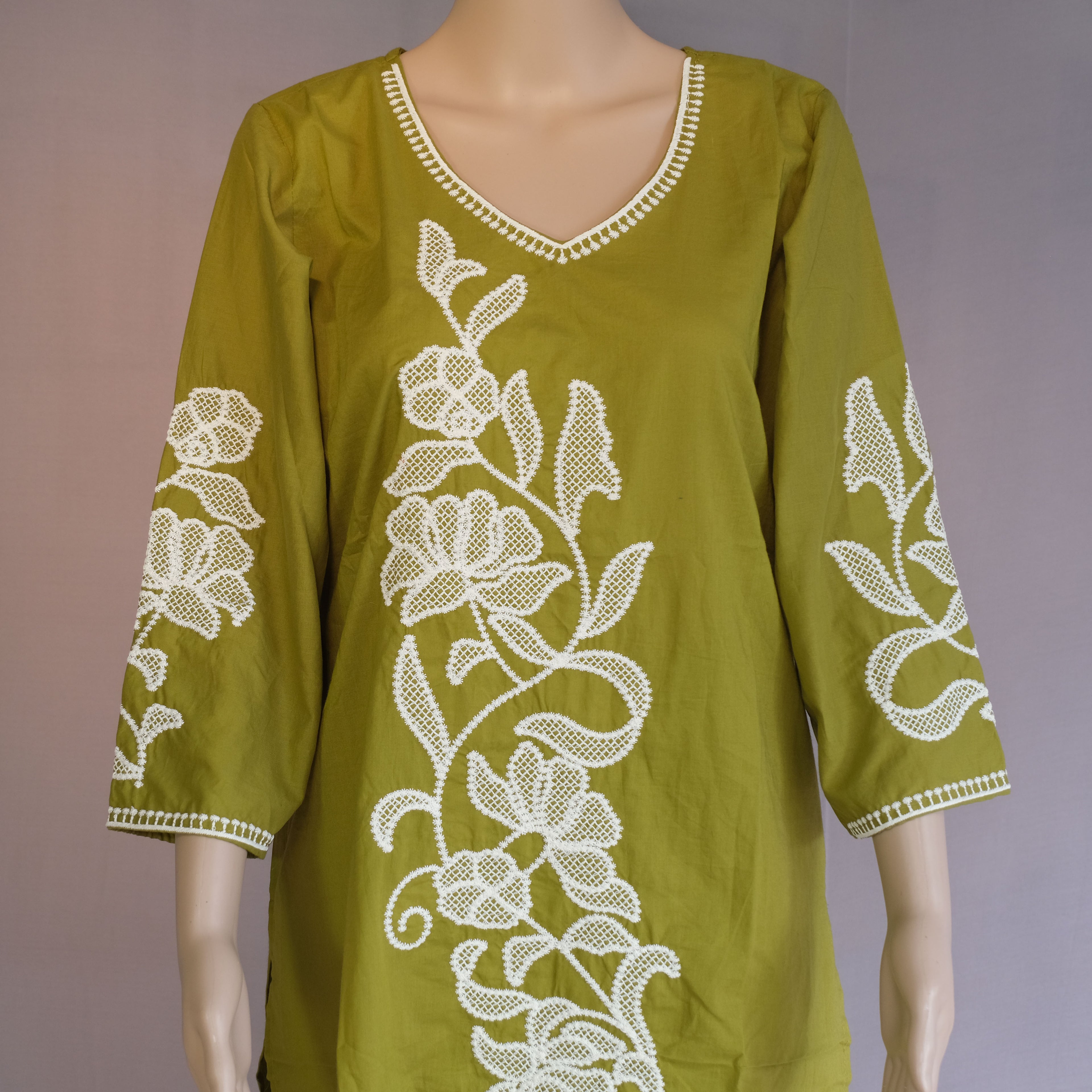 Three Piece Kurti Light Green