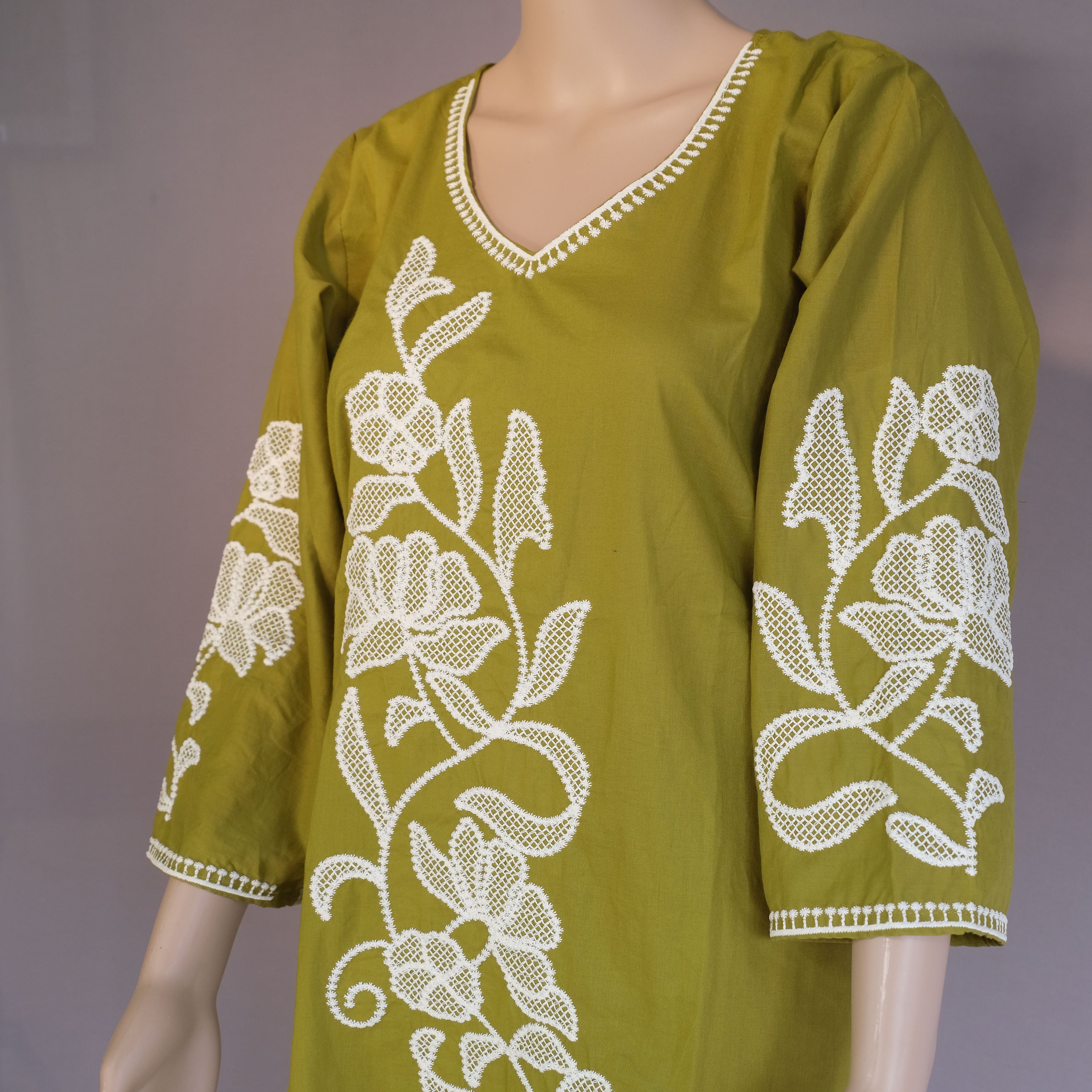Three Piece Kurti Light Green