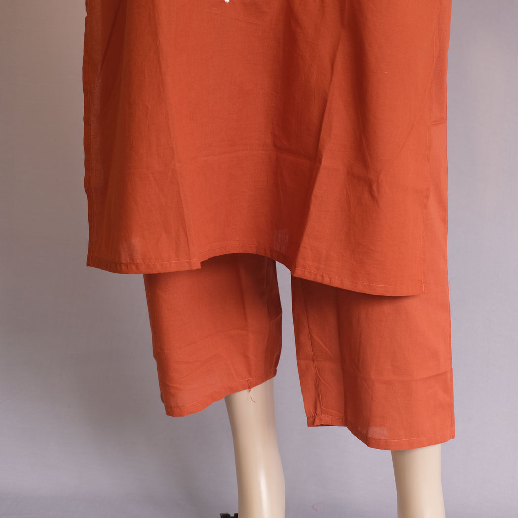 Three Piece Kurti Rust Colour