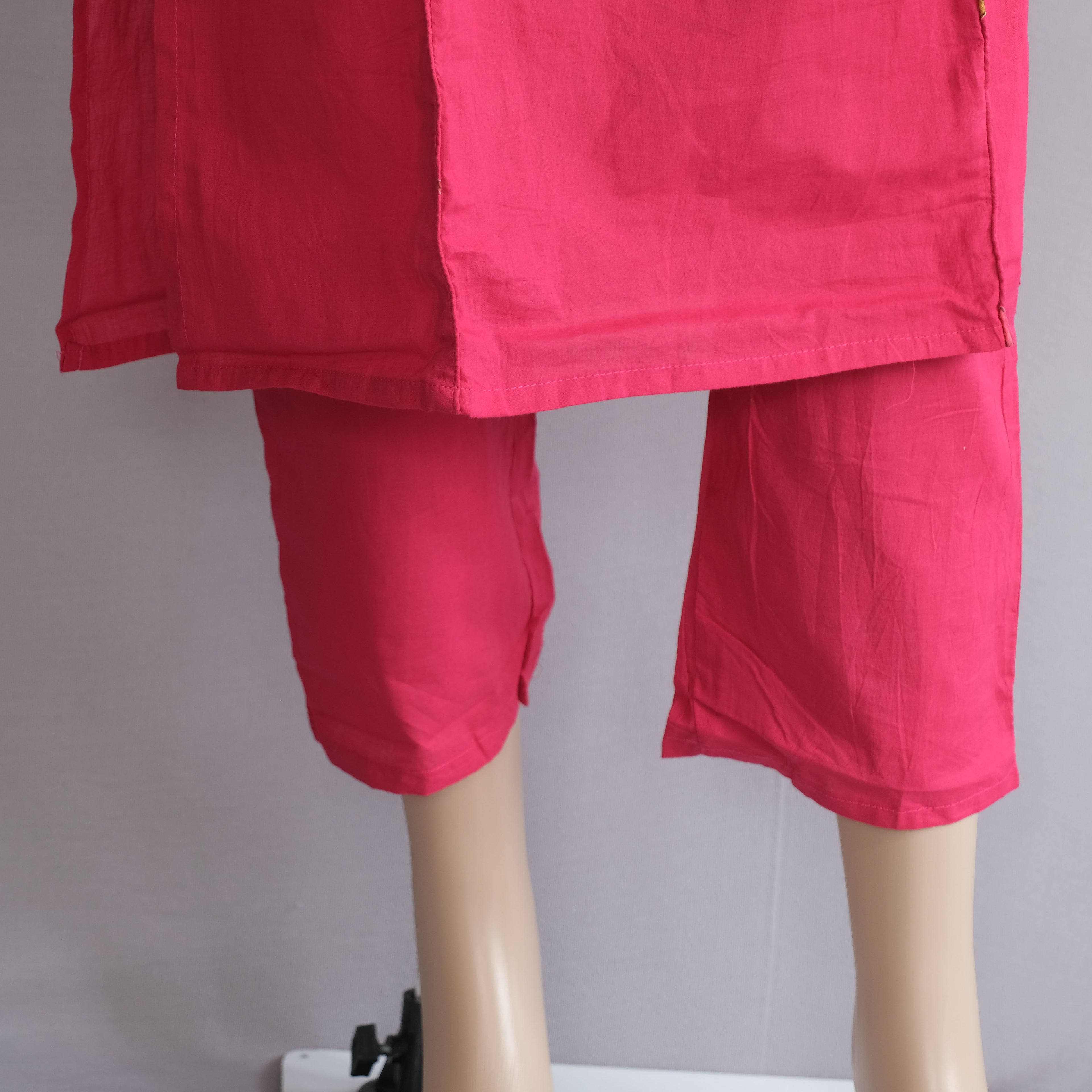 Three Piece Kurti Dark Pink