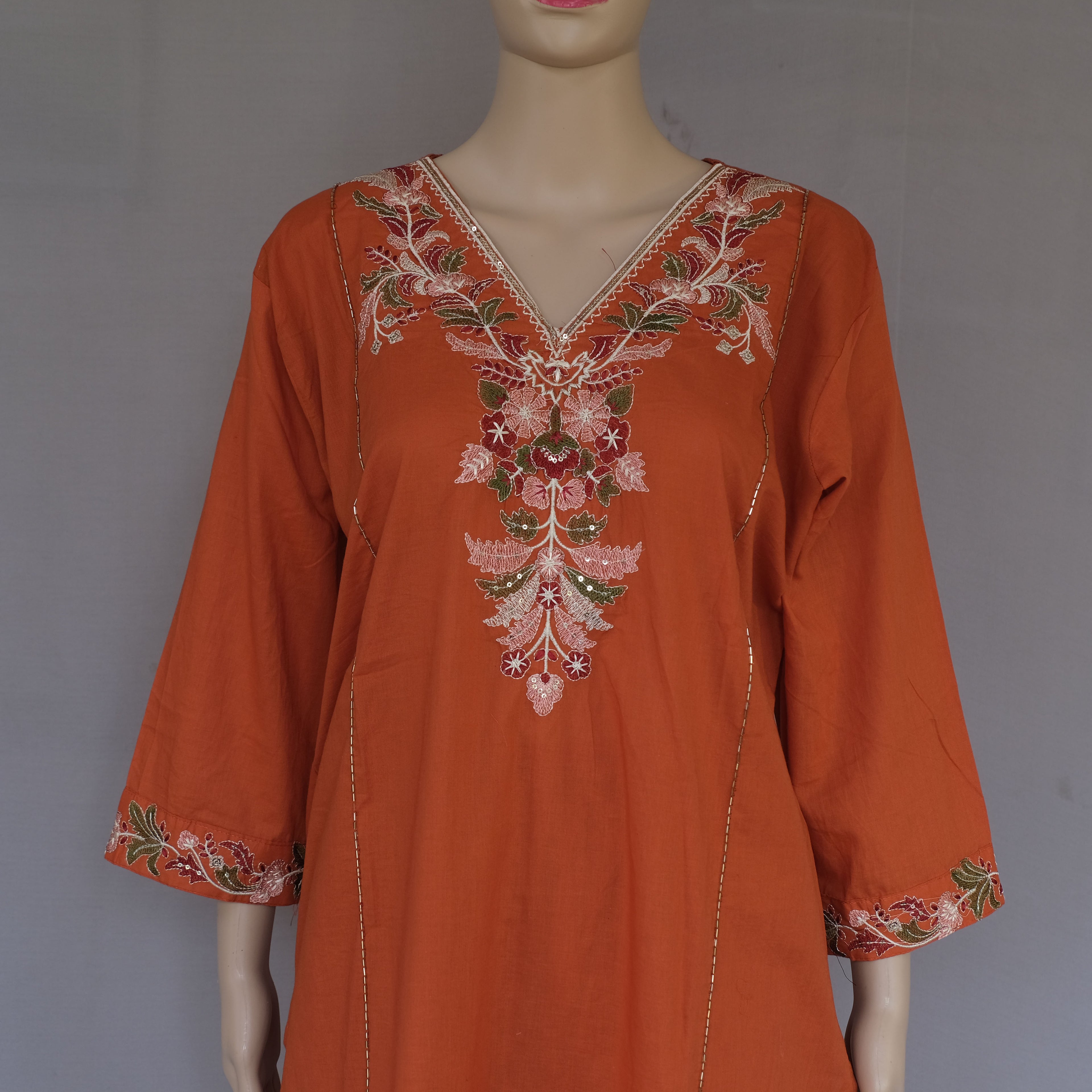 Three Piece Kurti Rust