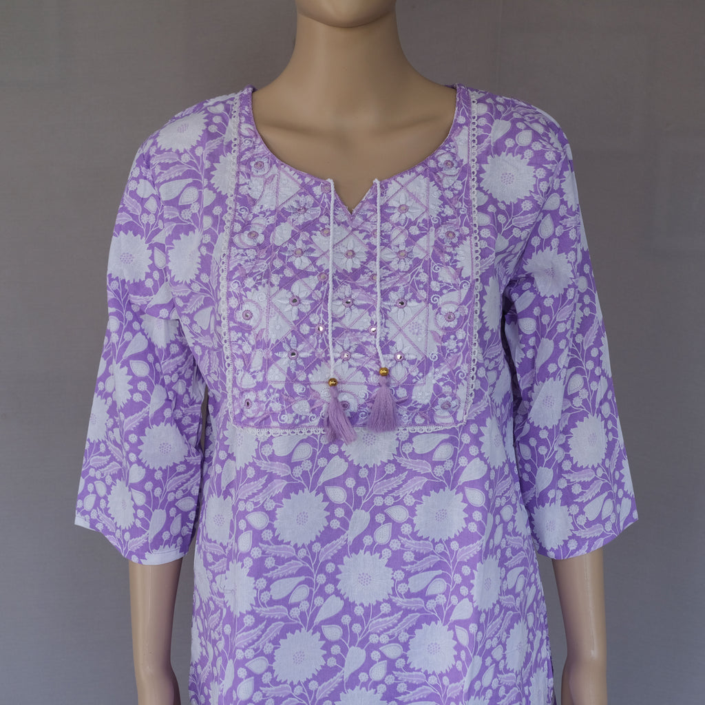 Three Piece Kurti Wild Lilac