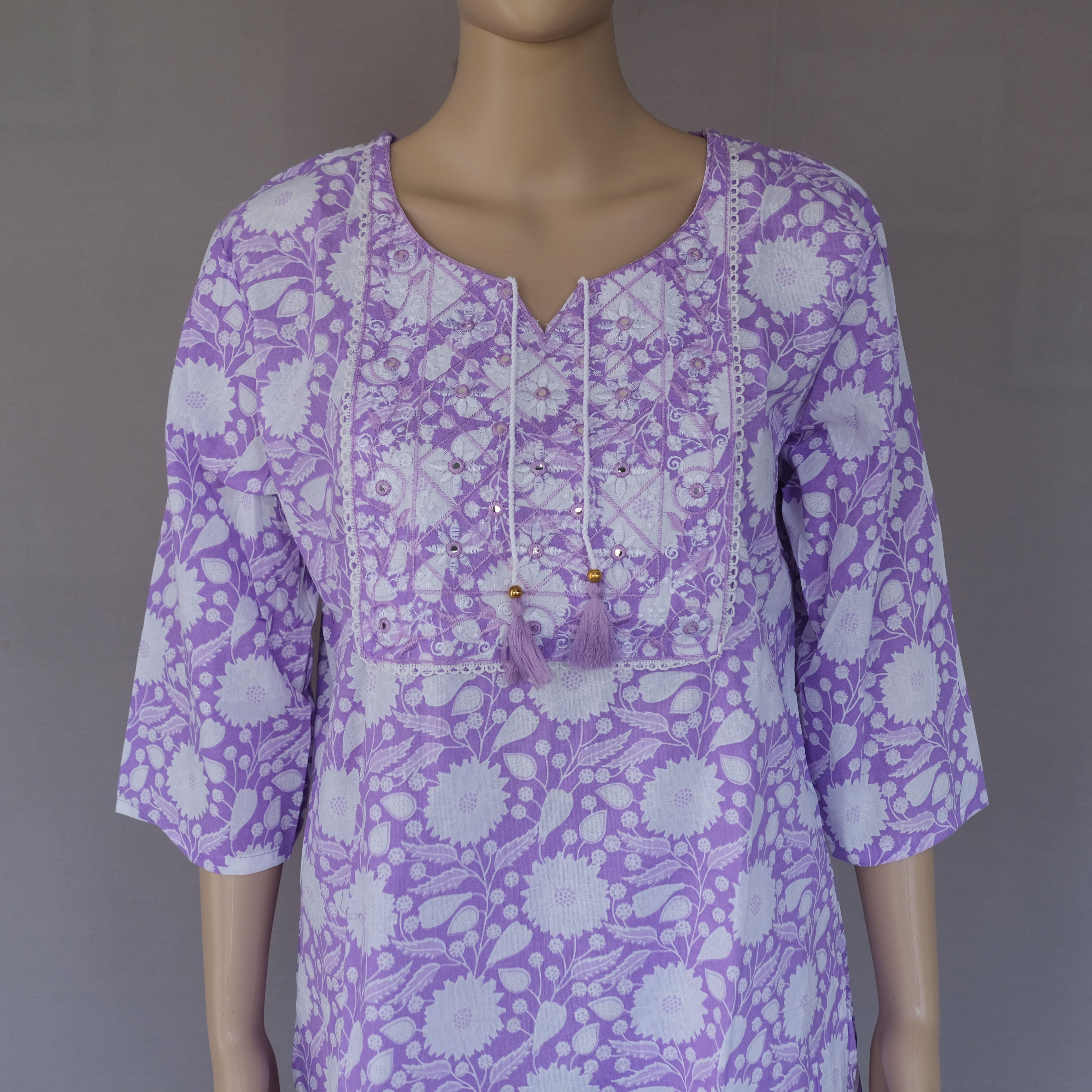 Three Piece Kurti Wild Lilac