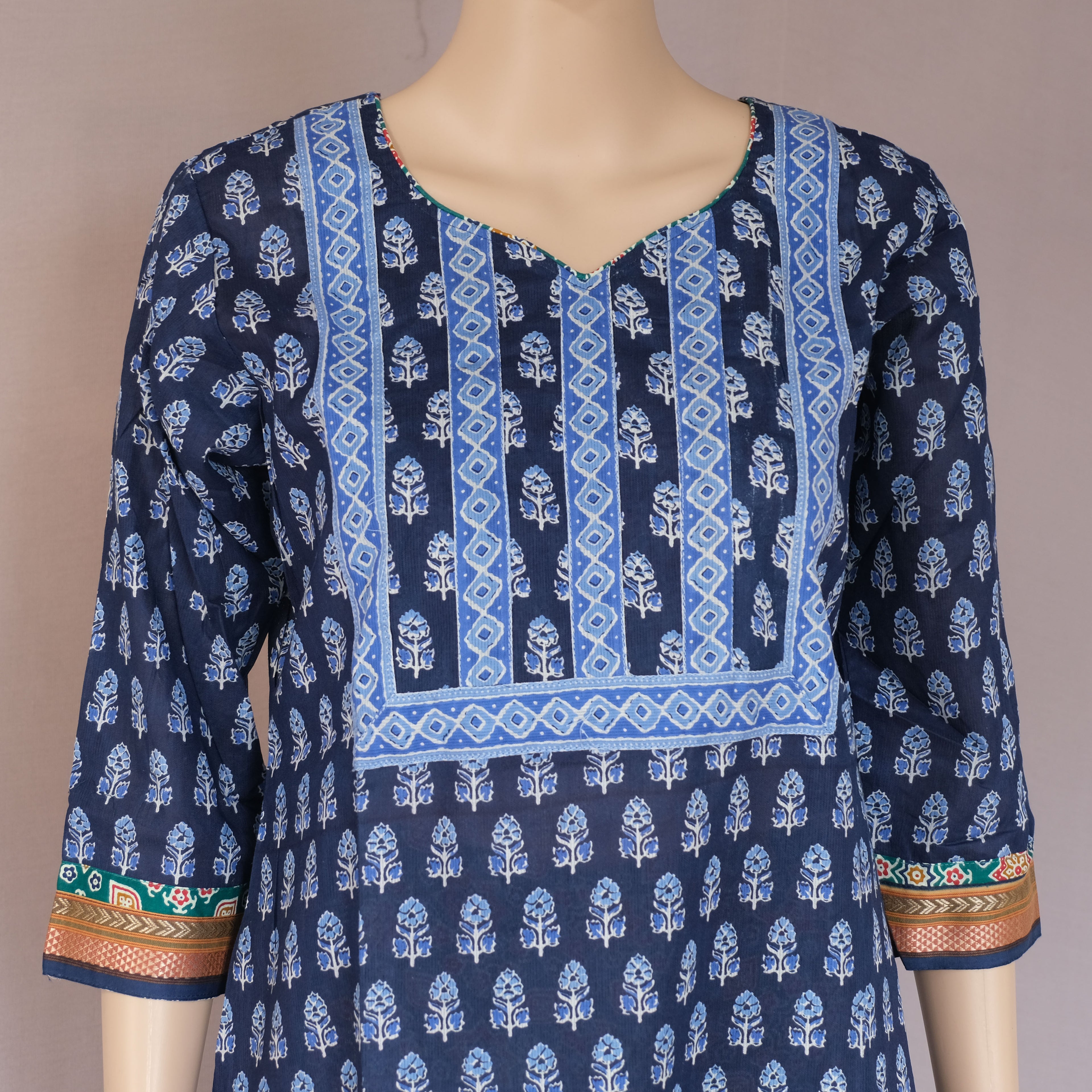 Three Piece Kurti Blue (Brand SEJAL)