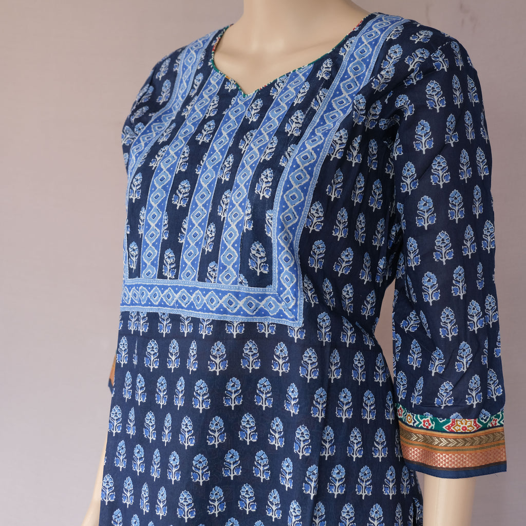 Three Piece Kurti Blue (Brand SEJAL)