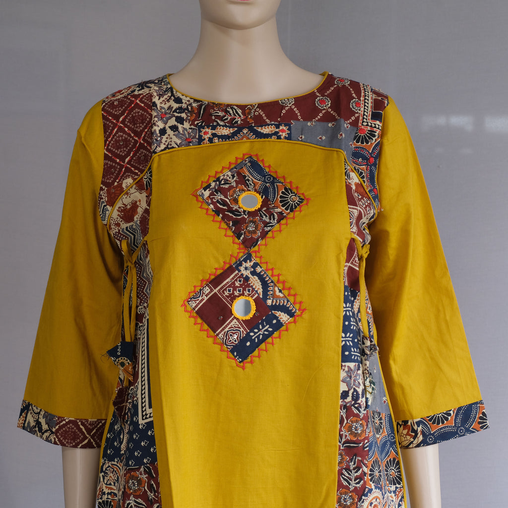 Two Piece Kurti Yellow