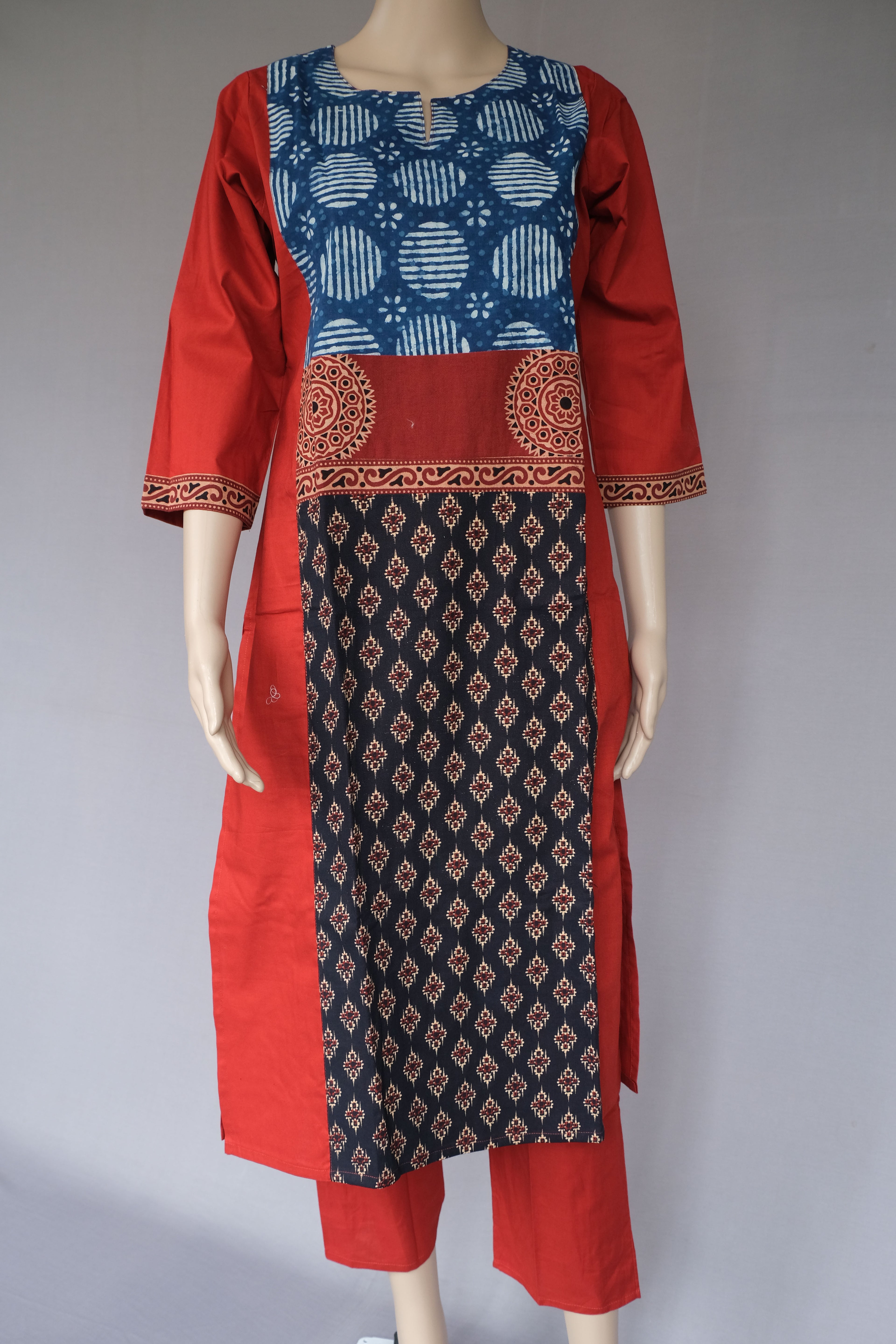 Three Piece Kurti Red