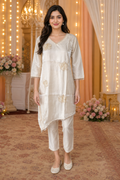 Two Piece Corset Kurti Off White