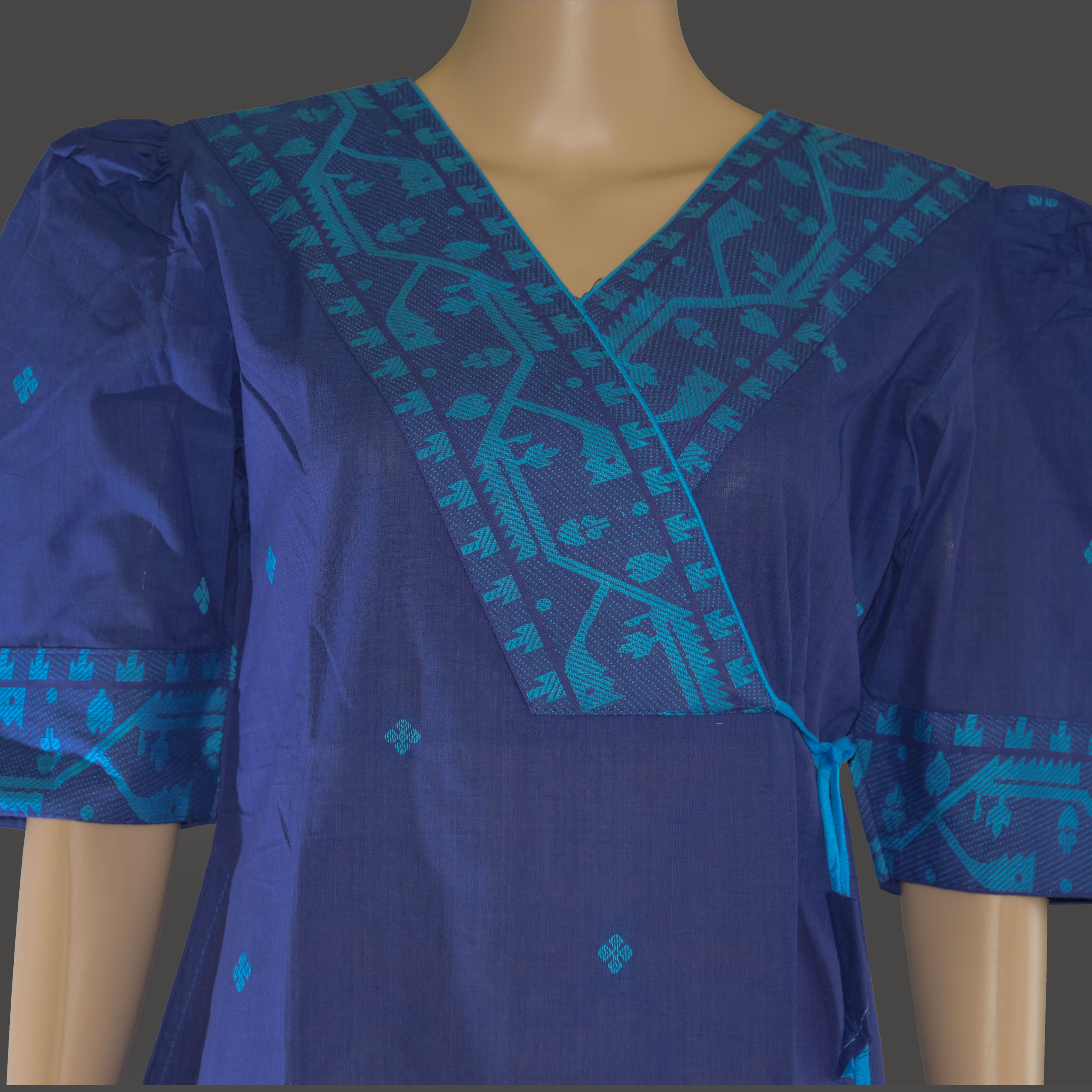 Blue Kurti with Side Pocket (MM Brand)