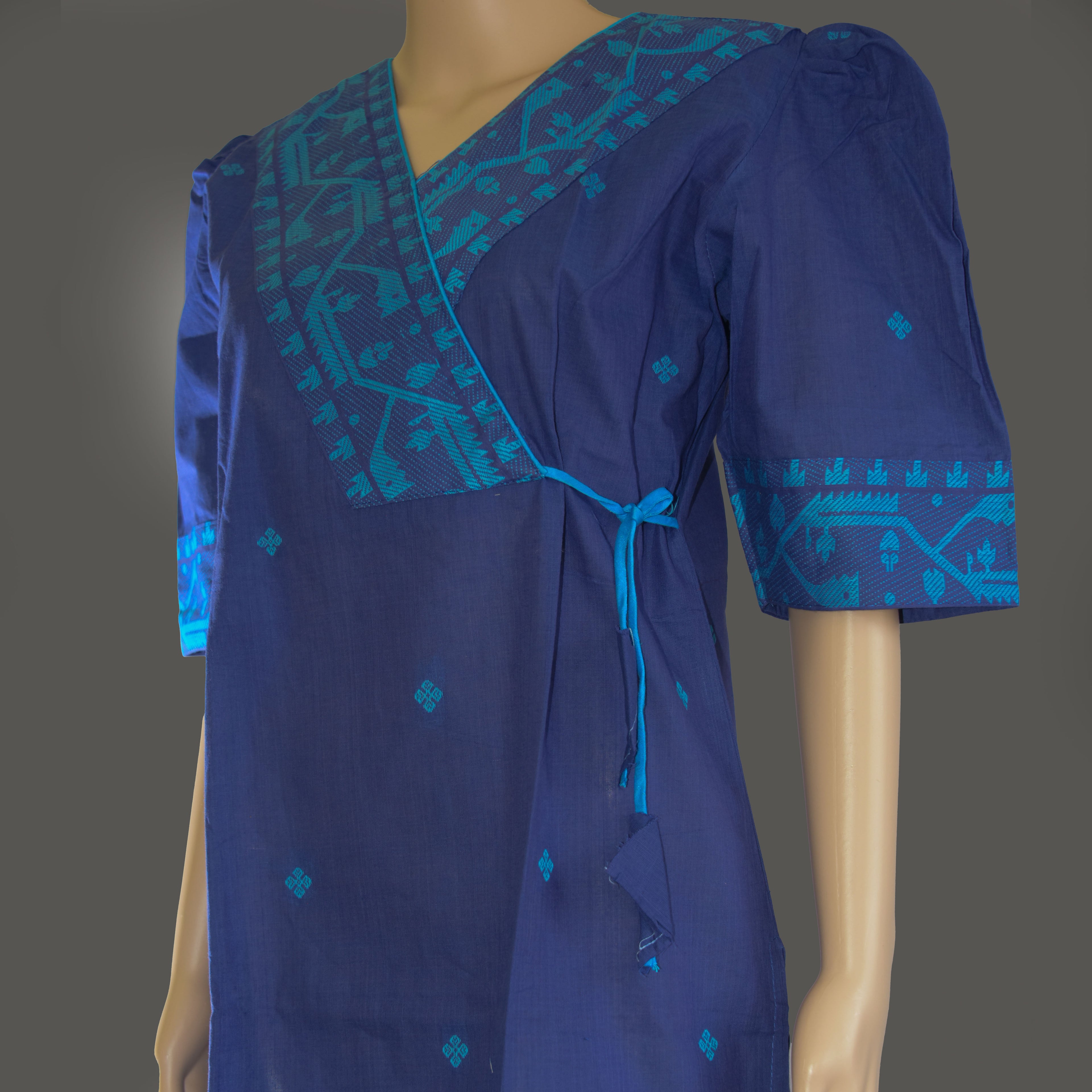 Blue Kurti with Side Pocket (MM Brand)