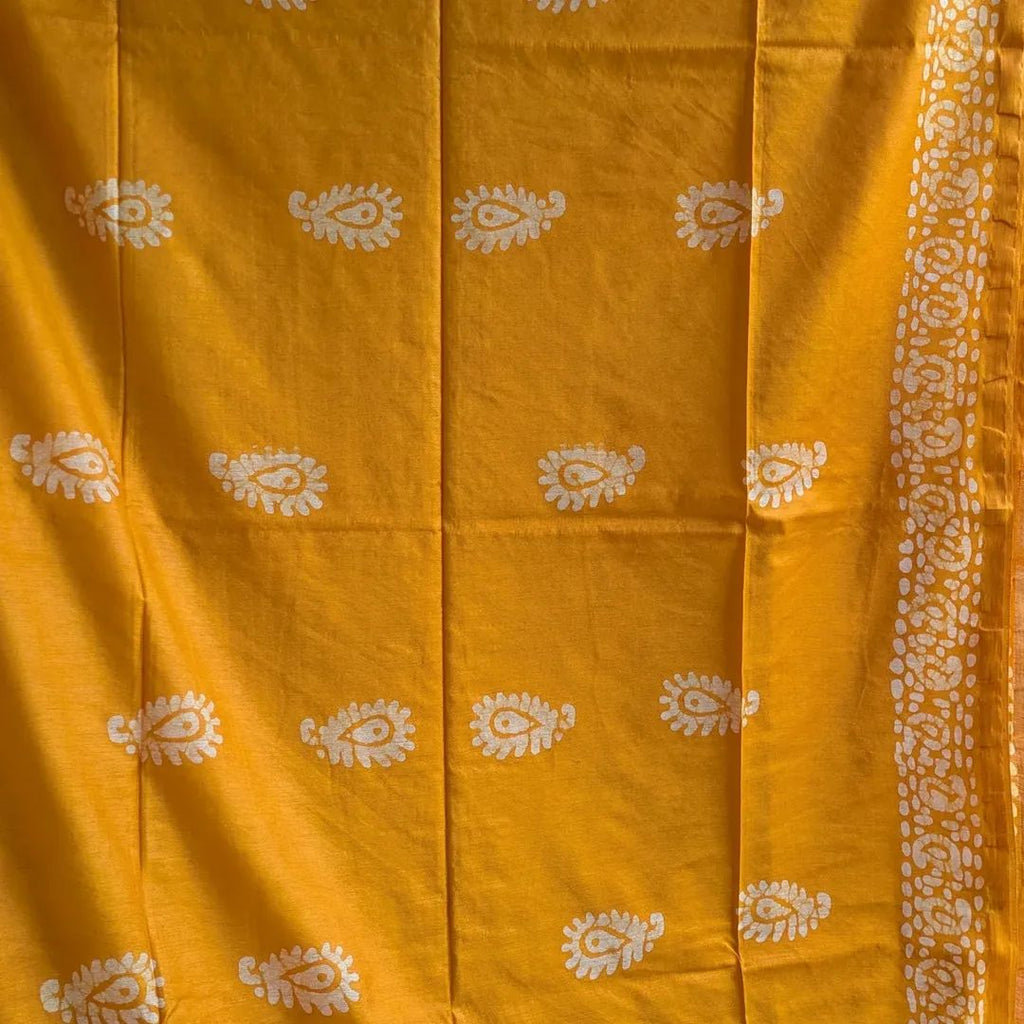 Batik Chanderi Sari with Blouse piece