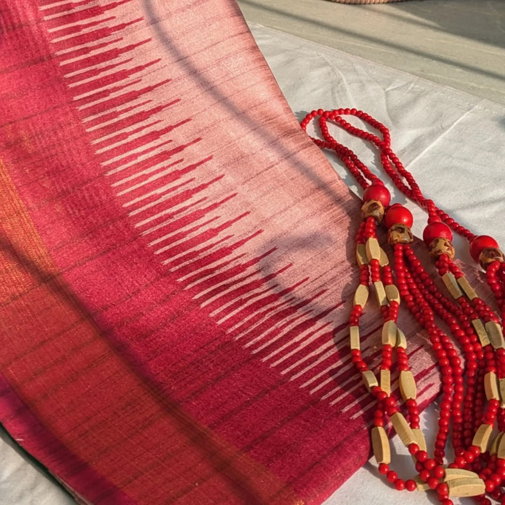 Semi Gjicha Sari with Blouse Piece