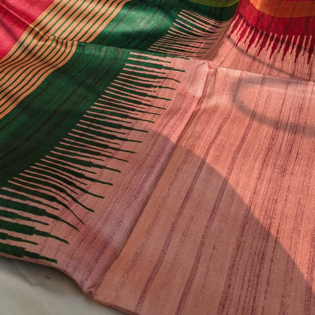 Semi Gjicha Sari with Blouse Piece