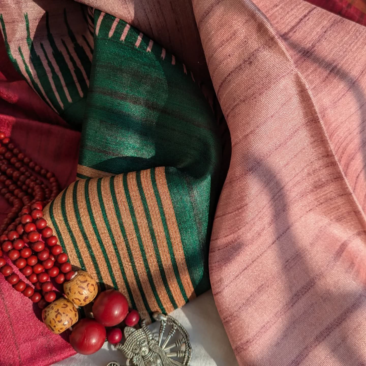 Semi Gjicha Sari with Blouse Piece