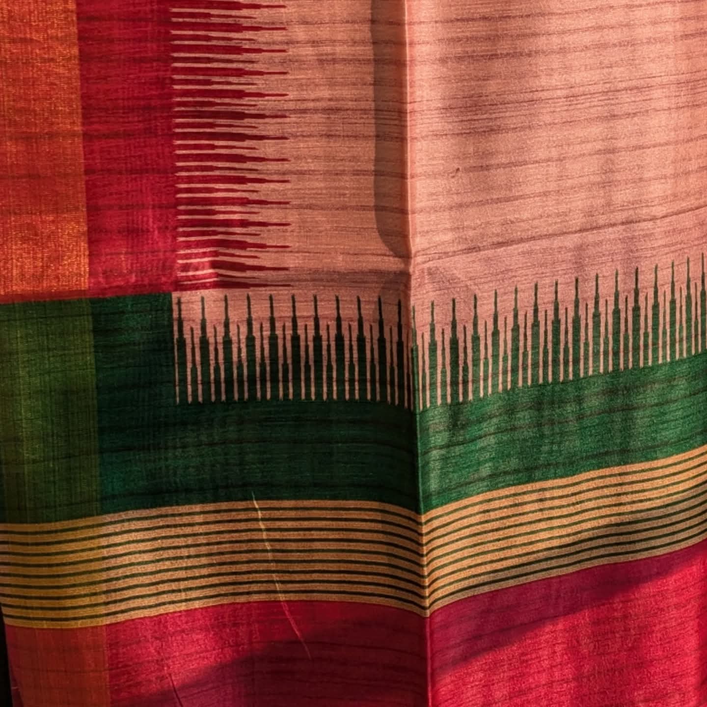 Semi Gjicha Sari with Blouse Piece