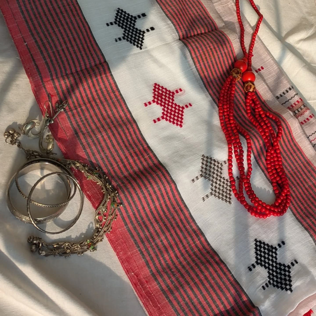 Khadi Cotton Sari with Blouse Piece