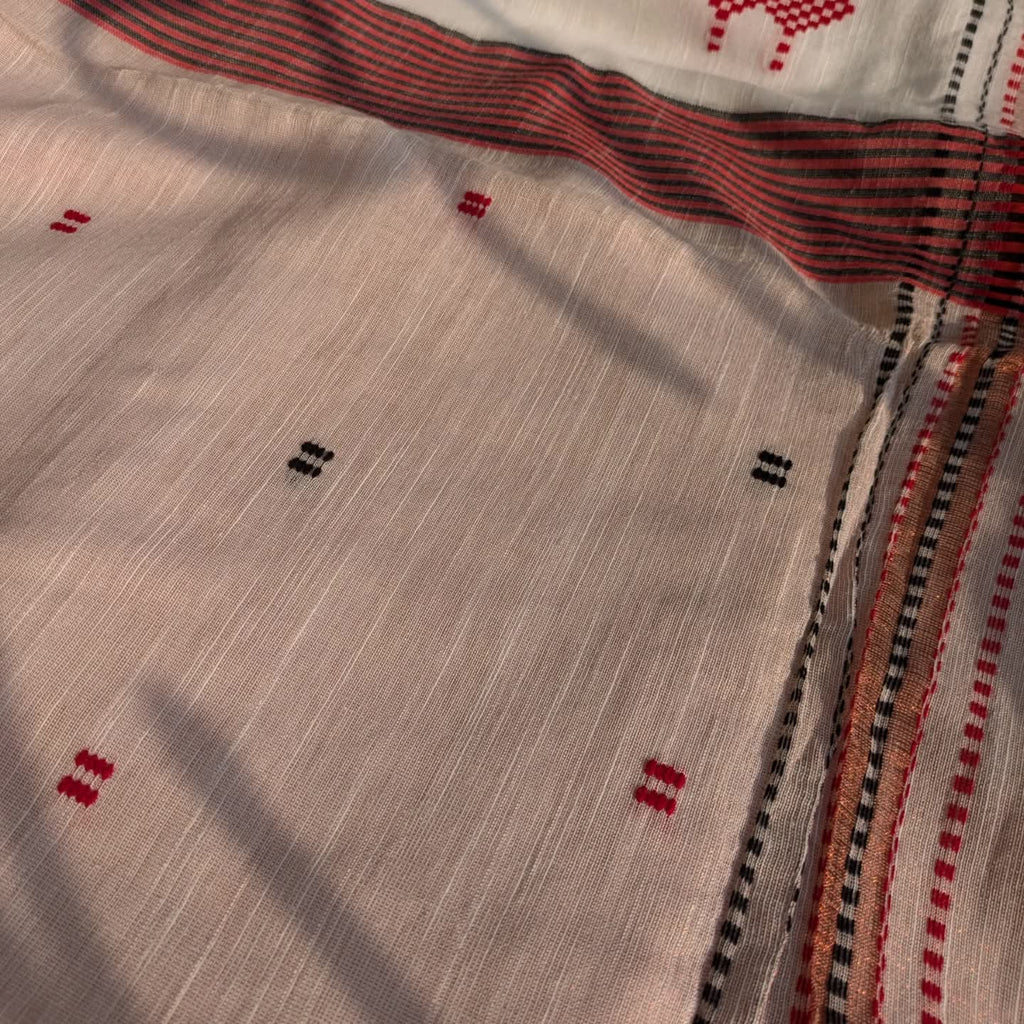 Khadi Cotton Sari with Blouse Piece