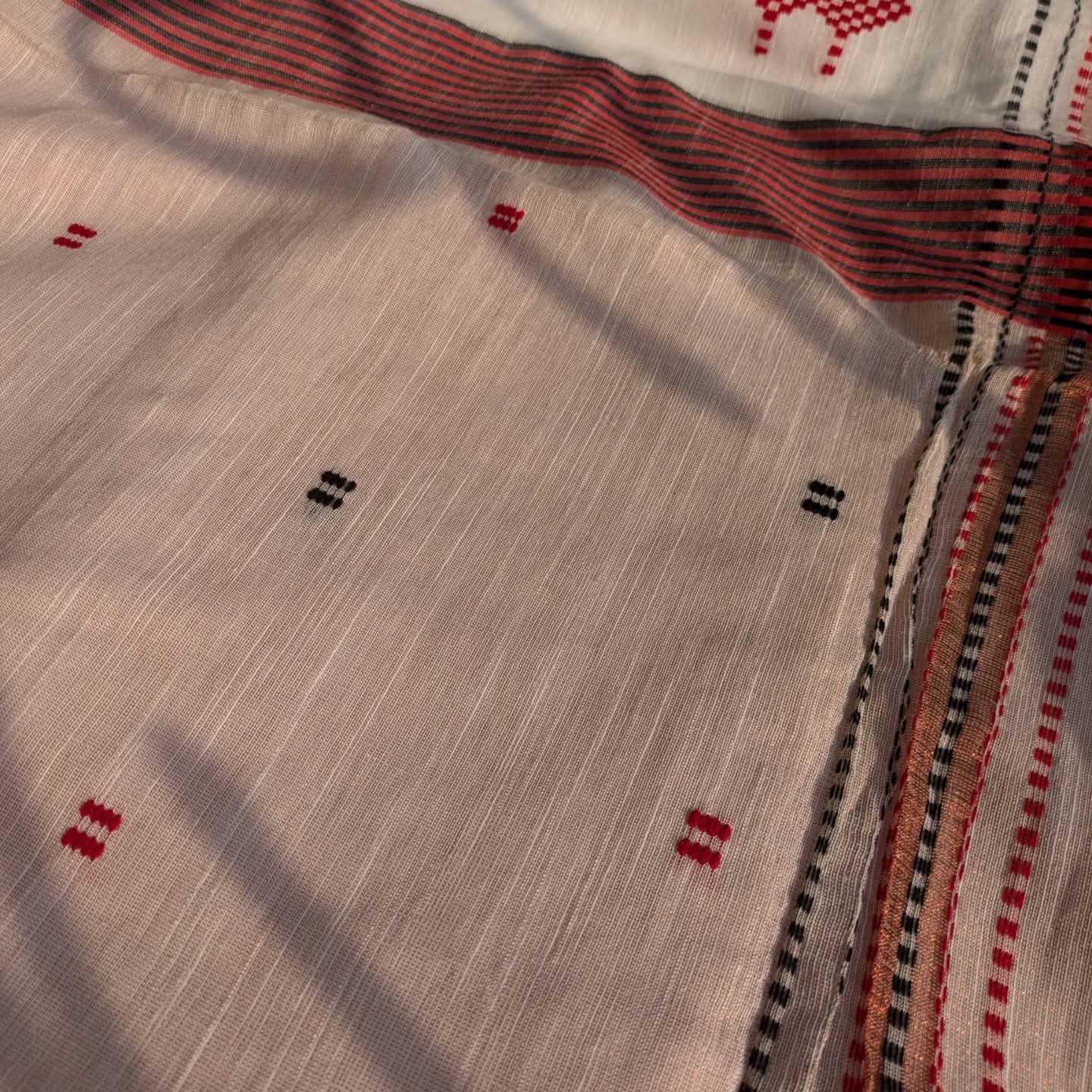 Khadi Cotton Sari with Blouse Piece