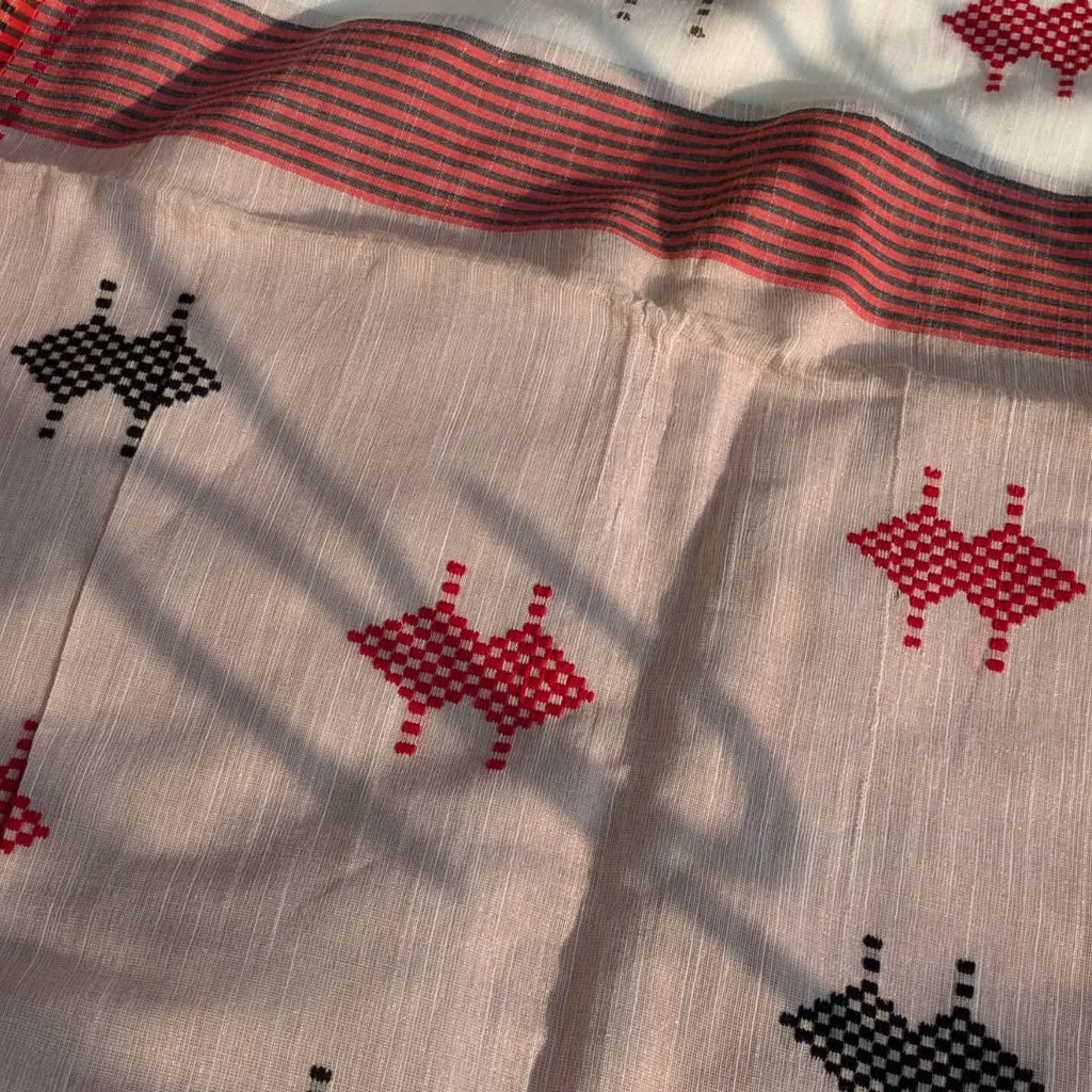 Khadi Cotton Sari with Blouse Piece