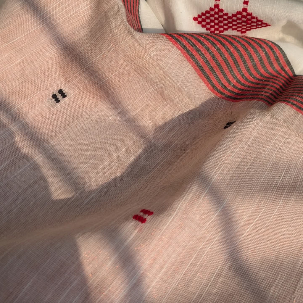 Khadi Cotton Sari with Blouse Piece