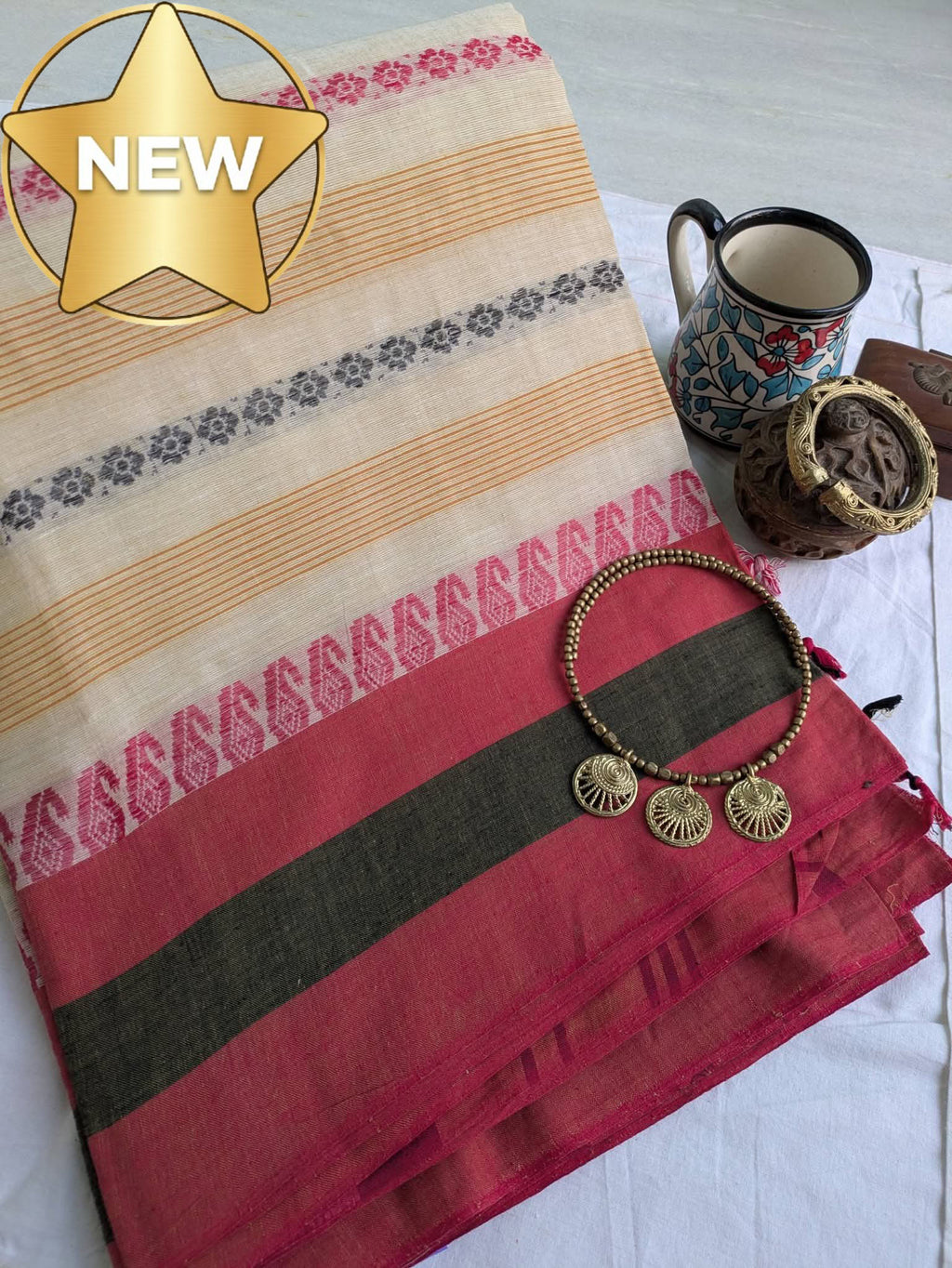 Dhonekhali  Cotton Sari 1