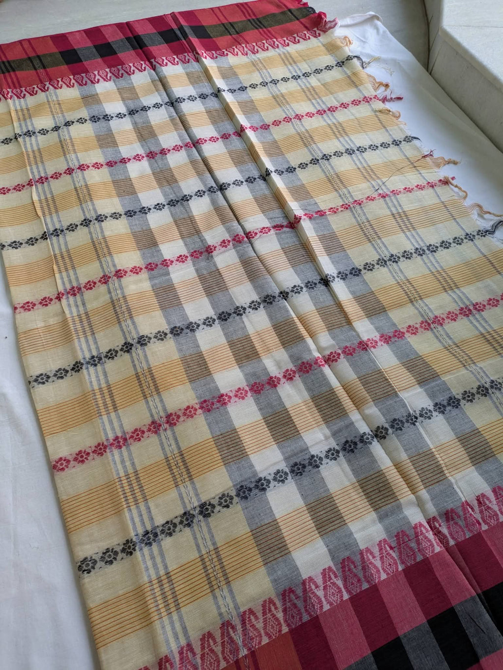 Dhonekhali  Cotton Sari 1