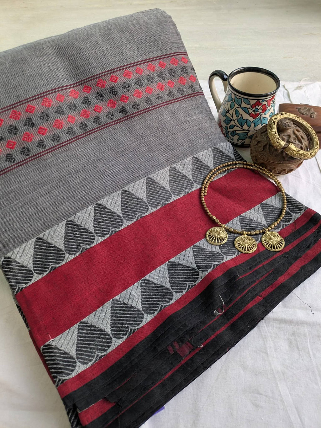 Dhonekhali  Cotton Sari 4