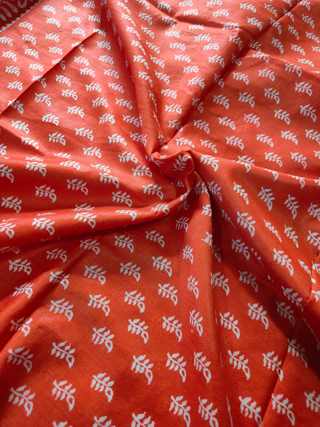 Chanderi Block Print Sari with Blouse Piece