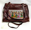 Luxury Leather Bag from Santiniketan Brown