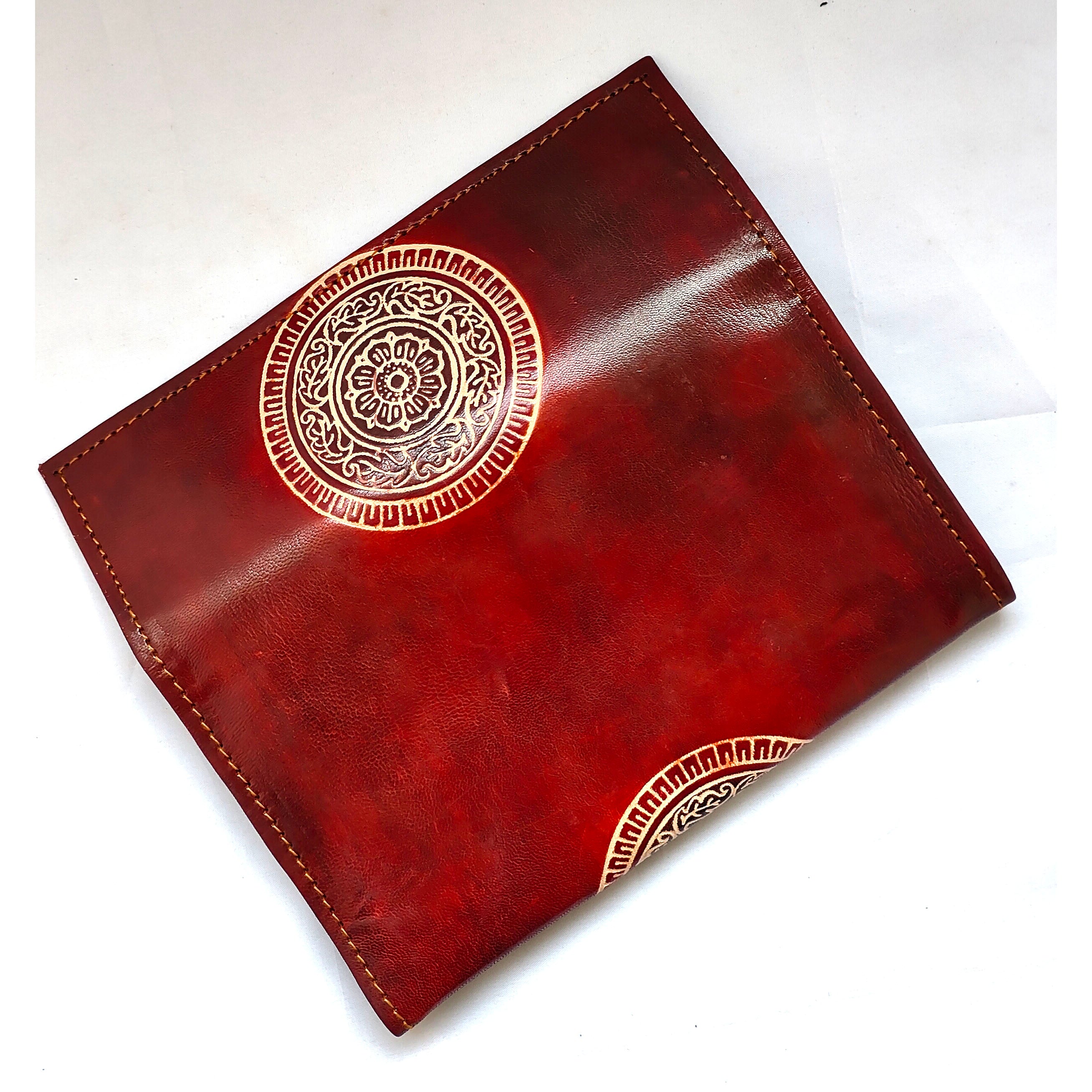 Wine Colour Leather Purse (9 Inches)