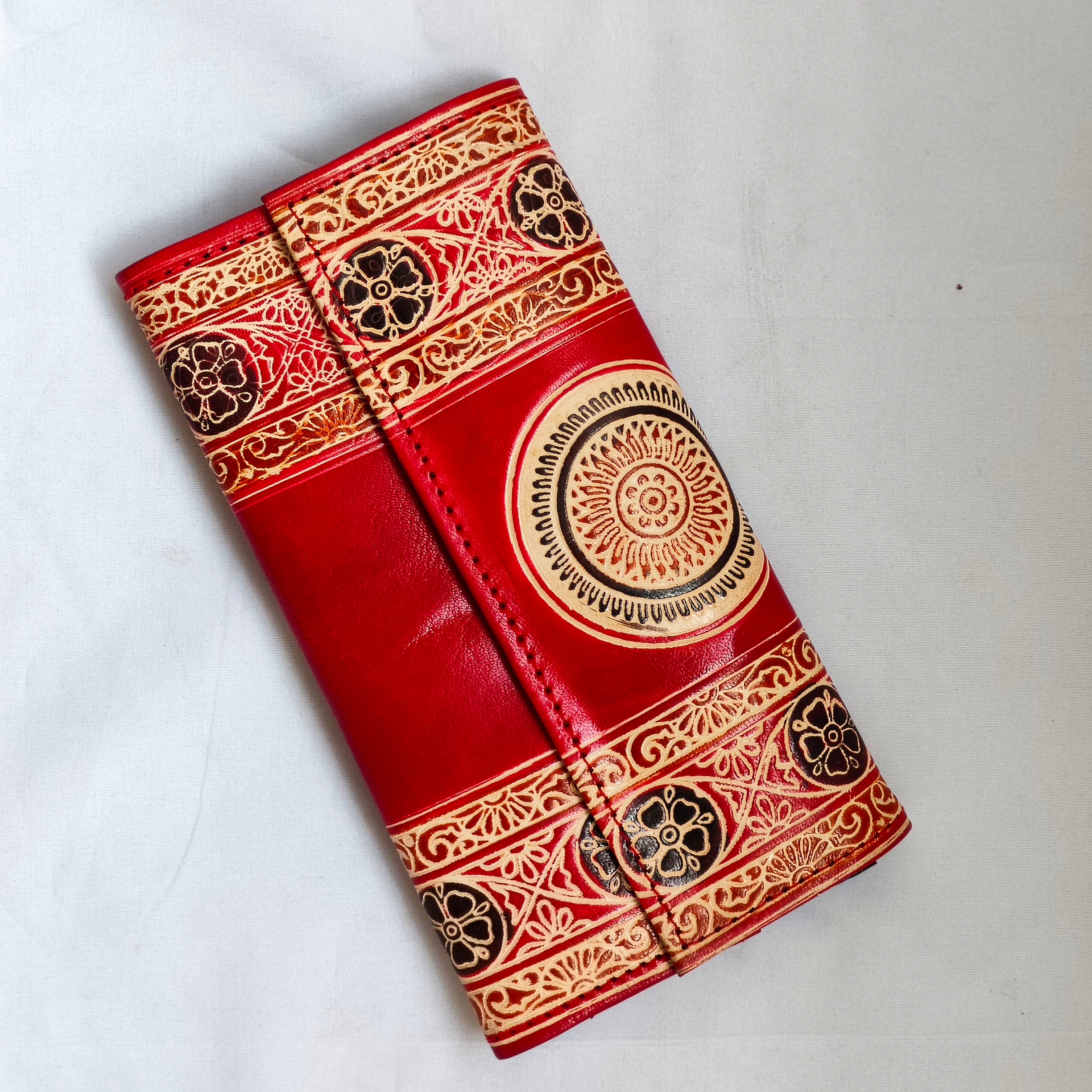 Red Leather Purse (9 Inches)