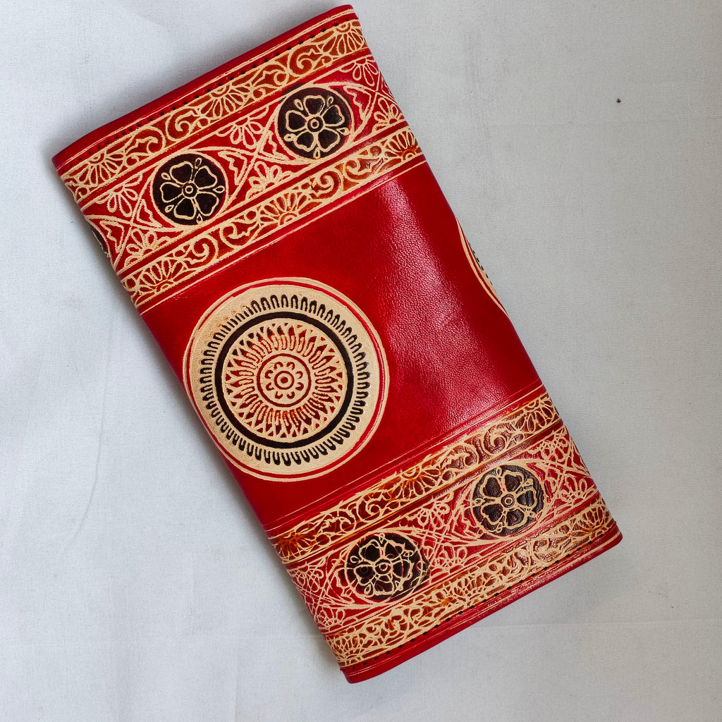 Red Leather Purse (9 Inches)
