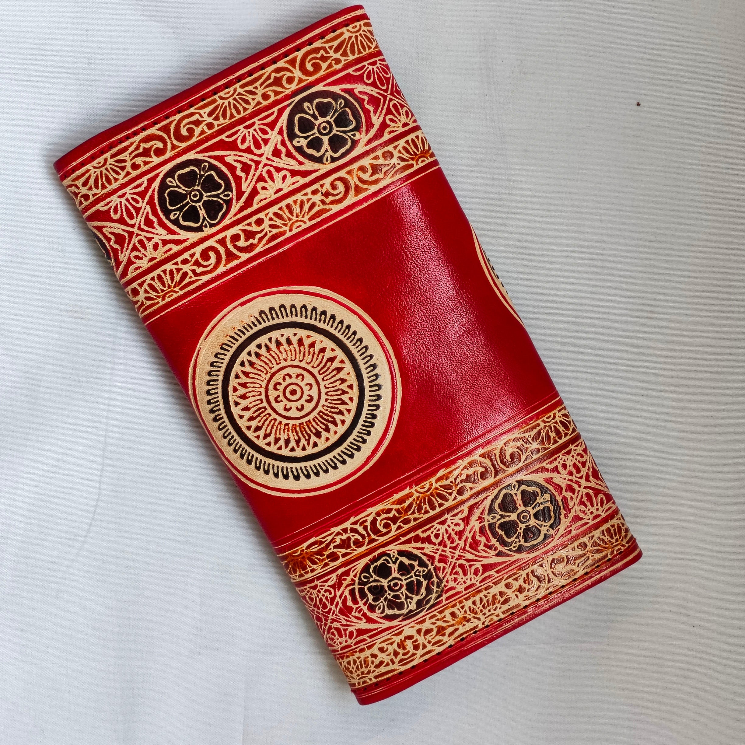 Red Leather Purse (9 Inches)