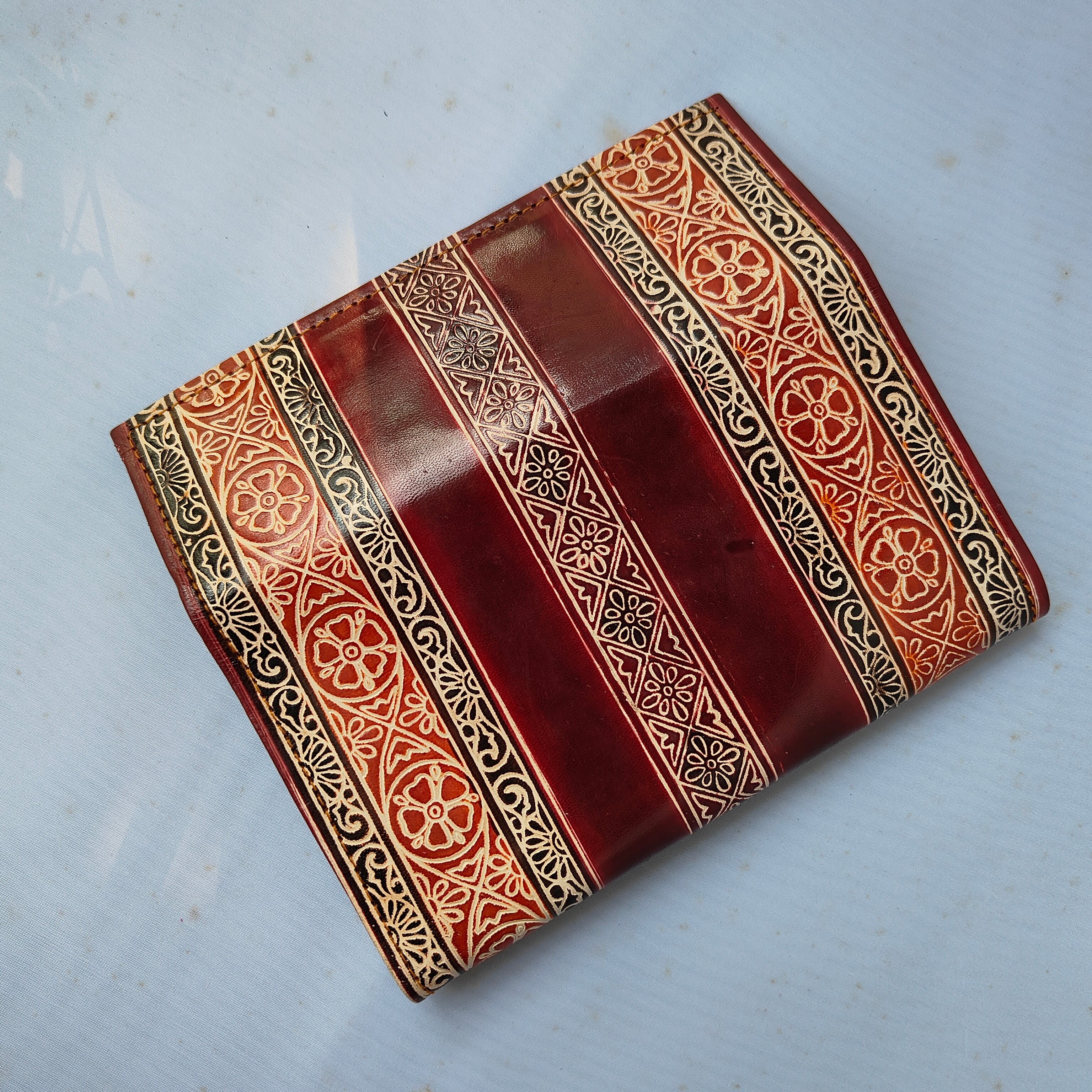 Cherry Leather Purse (9 Inches)