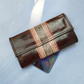 Brown Leather Purse (9 Inches)