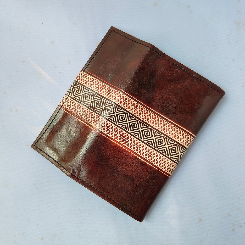 Brown Leather Purse (9 Inches)