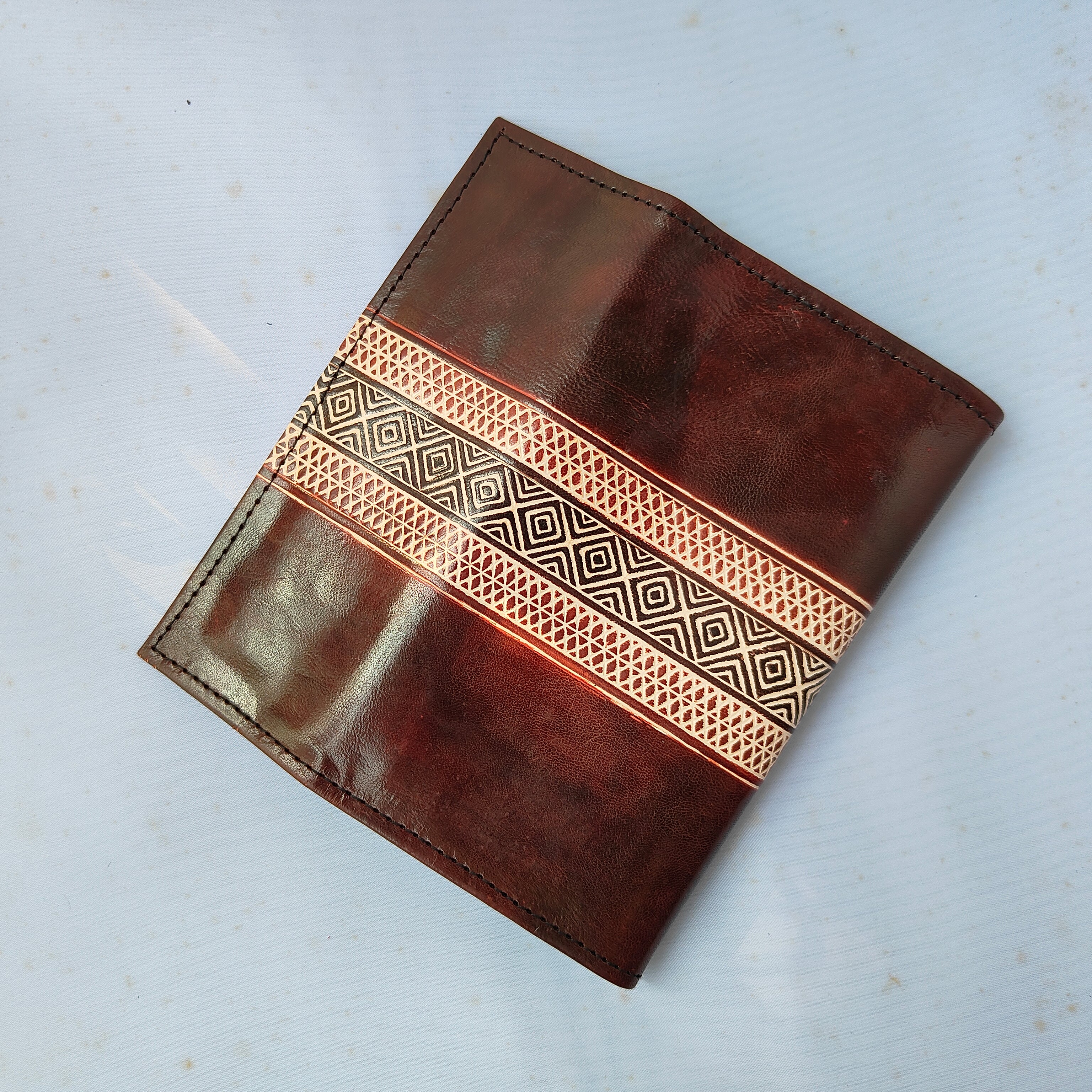 Brown Leather Purse (9 Inches)