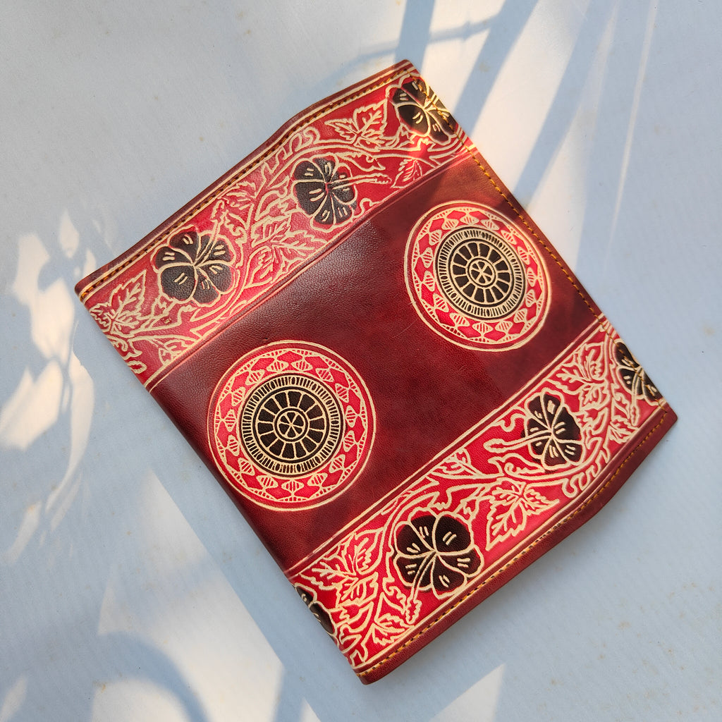 Cherry Leather Purse (9 Inches)