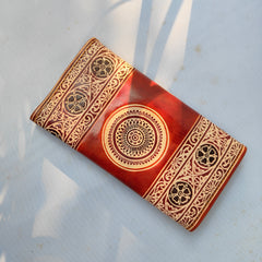 Light Cherry Leather Purse (9 Inches)