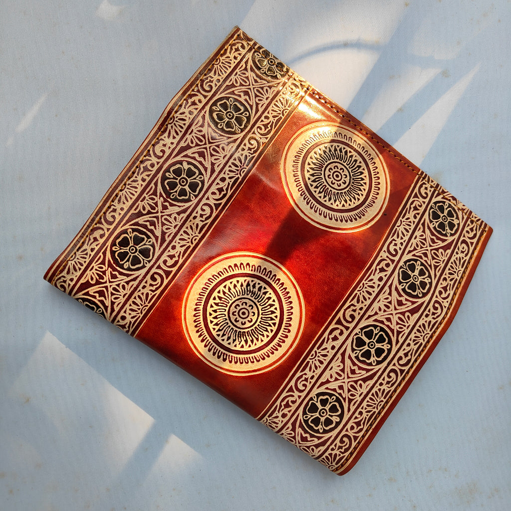 Light Cherry Leather Purse (9 Inches)