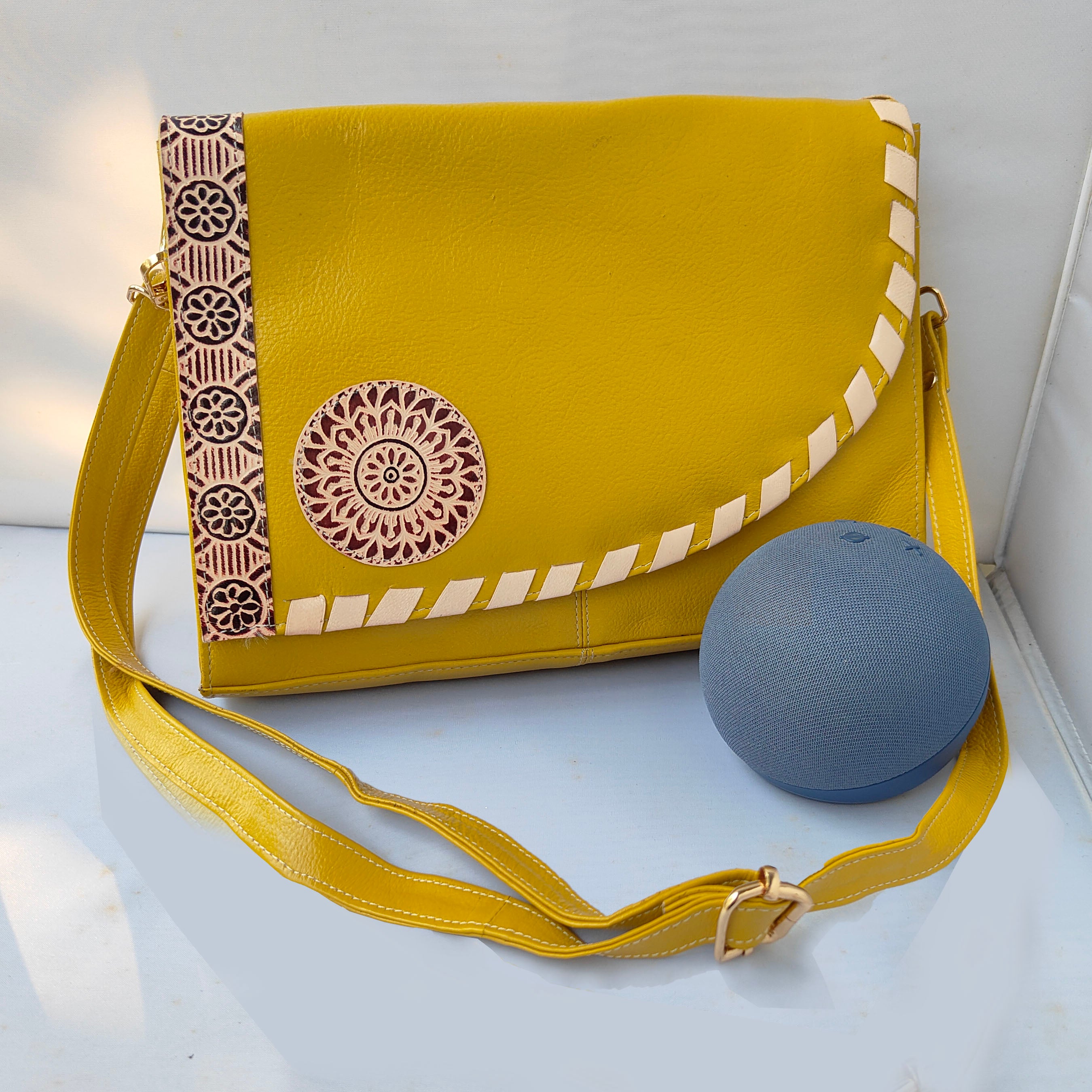 Yellow Luxe Flap Bag